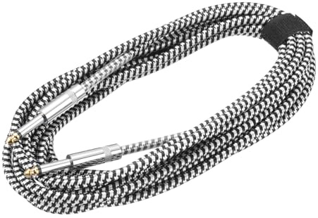 QUARKZMAN 1 PCS Cavo per Strumento Chitarra 20 Piedi 1/4 Pollice a 1/4 Pollice Dritto 6.35 mm Maschio a Maschio Jack Stereo Cavo Audio Interconnessione bilanciata chitarra Basso Bianco