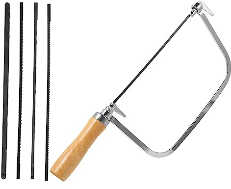 Serrucho Curvo de Mano Ajustable para Madera y Plástico, Acero y Madera
