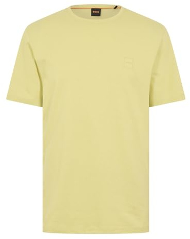 Boss Maglietta da Uomo Tales in Jersey di Cotone con Logo Patch, L