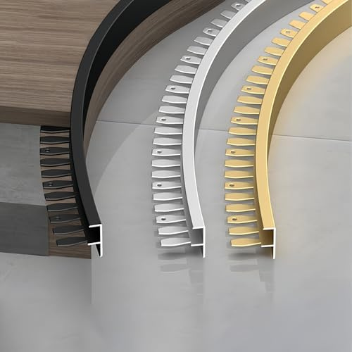 Coayuou Abdeckleiste 90cm* 3 Stück Leiste Für Fliesenkanten Alu Biegbar Treppenkantenschutz Rostfrei & Langlebig Für Kreative Kurven & Passgenaue Raumlösungen(Gold,10mm)