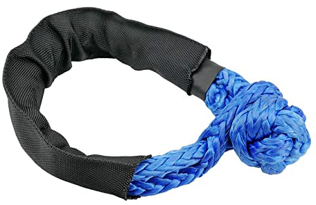 Corde de treuil souple à manille bleue 56 cm