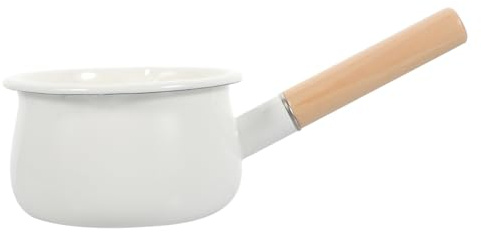 Healifty Pentola Antiaderente Fondo Piatto per Calore Uniforme per Cucinare Latte Zuppe e Noodles Casa Realizzata in Materiali Resistenti Manico per Sicurezza Pratica per Pappe per Ragazza