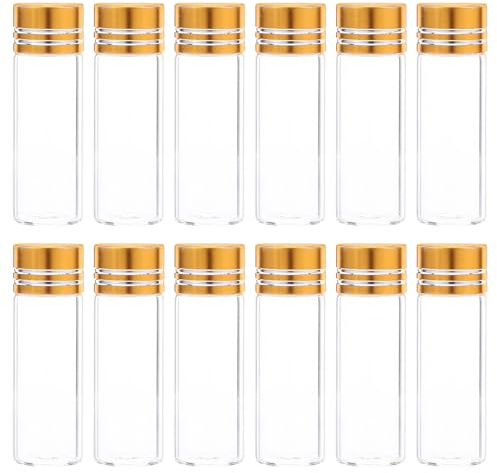 CALLARON 24 Pcs Flacons Verre Vides 4 Ml Mini Conteneurs Rechargeables avec Bouchons pour Parfum, Huiles Essentielles et Échantillons