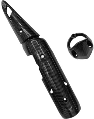 ZYHARUKO Cache-pot d'échappement élégant en fibre de carbone pour moto - Protection légère améliorée pour modèles 15ZR