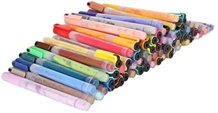ZMellifluent 72 pennarelli a vernice acrilica colori assortiti, pennarelli per graffiti con punta in fibra ad asciugatura rapida, pennarelli a vernice acrilica vibranti per roccia, tazza in