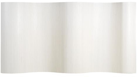 Homestyle4u Paravent Raumteiler Bambus Weiß Innen 145 cm Höhe