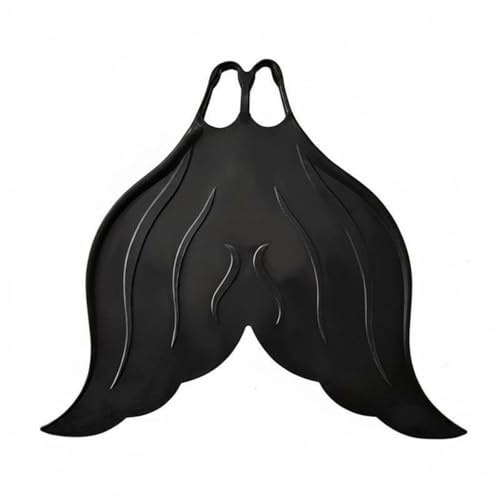 AsrMyjcx Monofin Allenamento Nuoto Fin Piscina Silicone Gomma Coda Sirena Supporto Tecnico Allenamento Adatto a Nuoto Piscina Fotografie Subacquee Attività Ricreative , Nero Elegante , 30-33