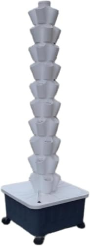 XYFGODEM Système de culture hydroponique vertical 10 niveaux, tour de jardin pour intérieur et extérieur, kit de serre domestique avec pompe à eau, pots de fleurs, herbes, fruits et légumes sans terre