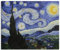 Fokenzary pintado a mano pintura al óleo sobre lienzo Vincent van Gogh clásica noche estrellada reproducción decoración de la pared enmarcado listo para colgar50 x 60 cm