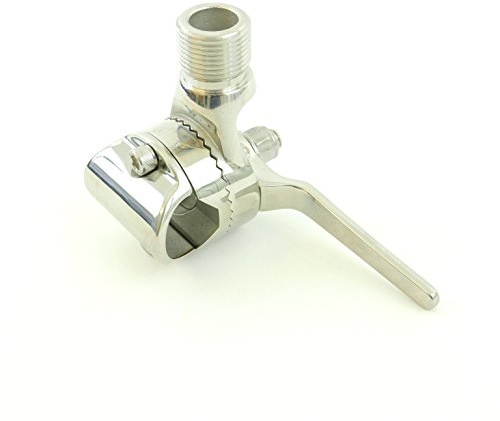 MiDMarine Boat Rail Mount 2 Way Swivel Stainless Steel VHF Antenna Base Stainless Steel 316
