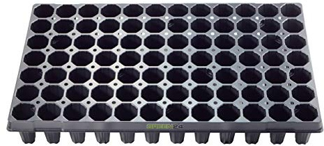 GREEN24 XL Pro QP84/7,5R Anzuchtplatte Topfplatte Premium runde Töpfe - Profi Topfpalette, 84 Pflanztöpfe extra stabil, viele Jahre wiederverwendbar