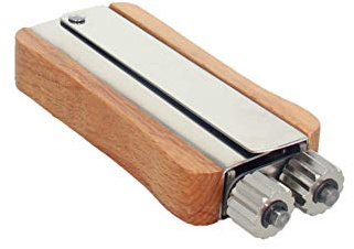 Utoolmart Beekeeping Hive Frame Stainless Steel Wire Cable Tensioner Crimper with Metal Wheels and Wooden Handle Installation Frame Apiculture Beehive Crimping Tool 1 Pcs