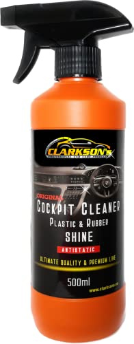 CLARKSON's Cockpit Cleaner SHINE Plastic & Rubber 500 ml Antistatic PREMIUM Car Interior Hi-Gloss Finish Dashboard Detailer UV Protection Non Greasy Gift