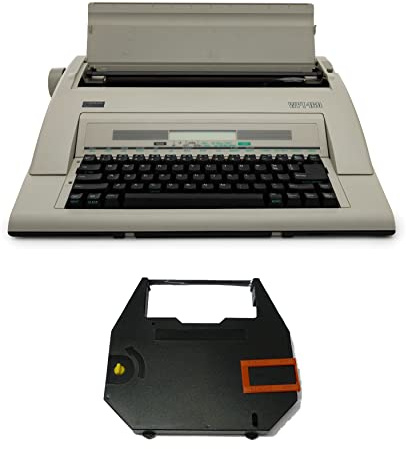 Nakajima WPT-160 Electronic Portable Typewriter with Correct Film Ribbon (2 Items)