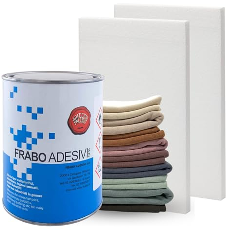 TENDEEVOLUTION Colla Forte a Pennello o Spatola Elastica e Resistente alle alte Temperature da 850 grammi. Adatta come Colla per Legno ed incollaggio Tessuto Cielo Auto, Ecopelle, Gommapiuma e Stoffa