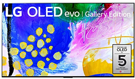 LG 55-Inch Class OLED evo Gallery Edition G2 Series Alexa Built-in 4K Smart TV, 120Hz Refresh Rate, AI-Powered, Dolby Vision IQ and Atmos, WiSA Ready, Cloud Gaming (OLED55G2PUA, 2022)