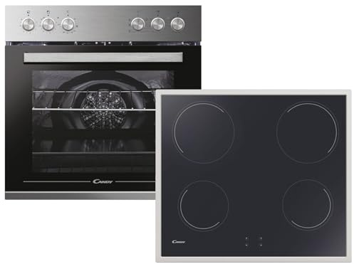 Candy Herdset ORANGELine PCHT22CXCUTCEX / Umluft-Backofen (Einbau, Nische 60 cm) & Hi-Light Kochfeld (Breite 60 cm) / 6 Programme / 4 Kochzonen inkl. Zweikreis- & Bräterzone/Edelstahl