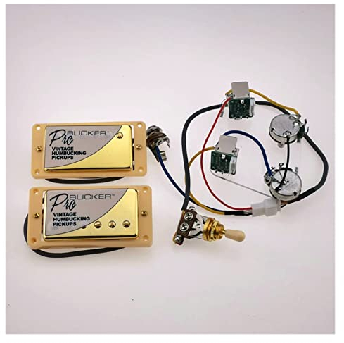 Humbucker Pickups Humbucker Klassiker Alnico Bucker Pro Gitarren -Pickups Zebra 4c Mit Kabelbaum (Color : 02)