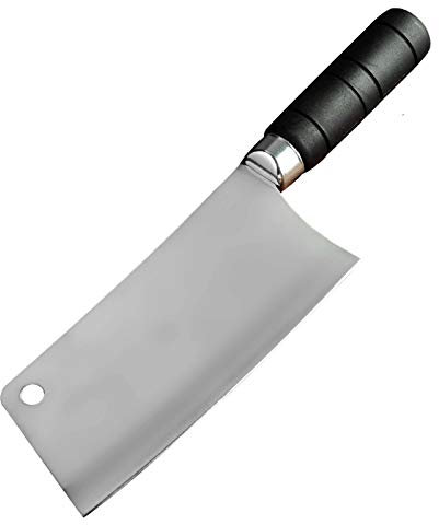 Acero inoxidable 7 '' Cuchillo de corte cuchillo afilado cuchillo de carnicero Turquía Pescado de pollo Herramienta de cocción de hueso Damasco patrón cuchilla chef cuchillo (Color : B)
