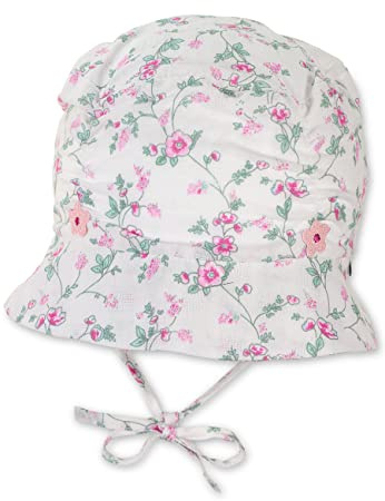 Sterntaler Unisex barnhatt blommor barnhatt, Vit, 49