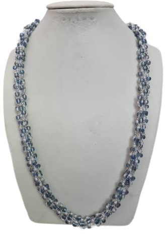 Türkische Häkel-Kette, Hellblau/Weiß, Unikat