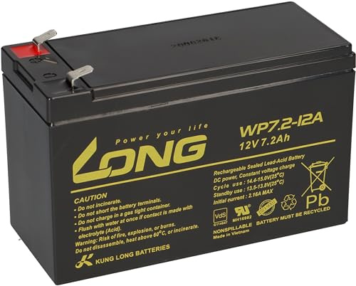 Akku passend für Panasonic LC-R127R2PG1 12V 7,2Ah Bleiakku Ersatzbatterie für USV Notstrom Puffer APC RBC127 Steuerungssysteme