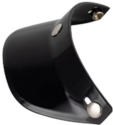 Dickly Visiera parasole per casco, 3 bottoni a pressione, retrò, visiera parasole per caschi con 3 pulsanti, sostituisce i mezzi caschi, nero