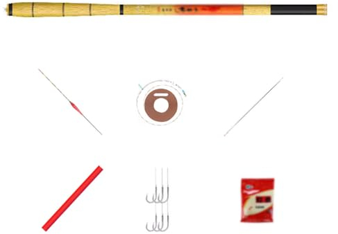 PEKJI Taschen-Angelruten-Set, Teleskop-Angelruten-Kombination, tragbare Angelrute, Karpfenrute, leichtes Handruten-Angelausrüstungsset