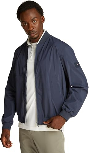 Tommy Hilfiger Cazadora bomber Hombre Branded con cuello tipo béisbol, Azul (Desert Sky), XXXL