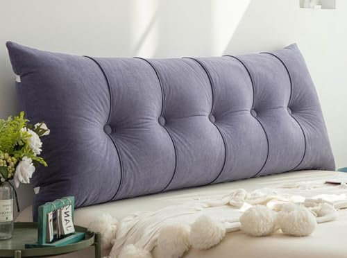 Lesekissen Bett Kopfteil Kissen Rückenlehnenkissen für Bett, Stuhl, Sofa, Abnehmbares Waschbares Lesekissen Outdoor Bank Lumbarkissen Weich Gemütliches Rückenkissen Wandkissen(A10,80x55cm/31x21in)