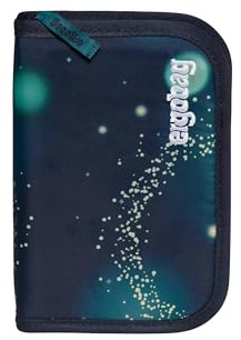 ergobag Astuccio rigido Set da 22 pezzi, matite colorate Lyra, due scomparti per l'agenda e il denaro, righello Space TravelBear - Blu scuro