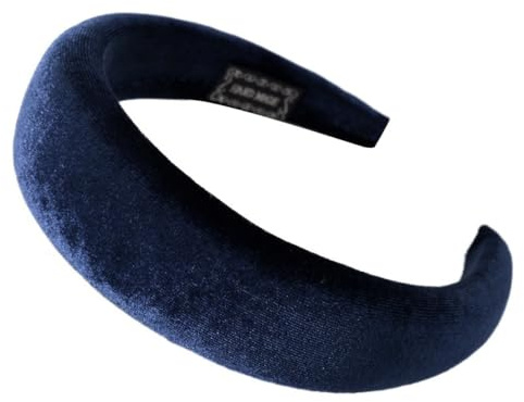 1 Stück Damen Haarreif Samt Stirnband Vintage Haarschmuck Stirnbänder Frauen Rutschfest Haar Accessoires Haarband Stirnreifen Kopfband Kopfbedeckung Kopfschmuck für Tägliches Tragen,Dunkelblau