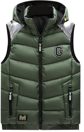 Steppweste Herren Leicht Winterweste Outdoor Dicke Freizeitweste Mit Reißverschluss Softshell Ärmellose Gilet Jacke WärSport Weste Übergangsjacke