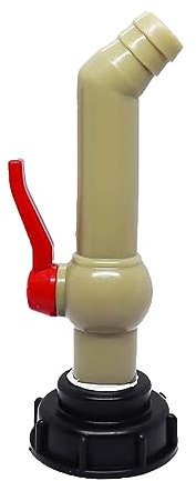 Yazhuq IBC Auslaufhahn 1 Zoll 25mm IBC Auslaufventile Schlauchanschluss Adapter IBC Adapter IBC Zubehör Wasserhahn