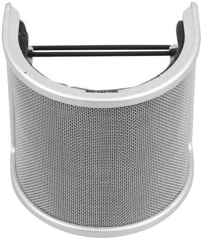 U-förmiger Mikrofon Popfilter aus Stahl, Pp und Schwamm | Live Übertragung und Spracherkennung, Multifunktional, Klare und Stabile Klangwirkung, Schlichtes Design