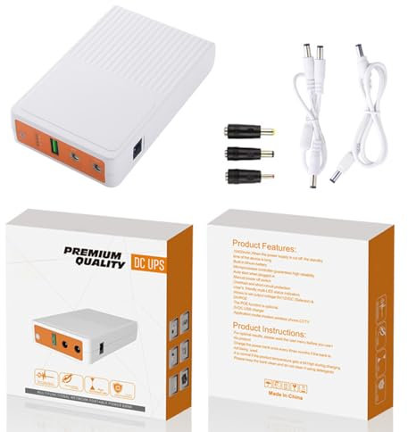 Adaptador óptico para enrutador, fuente de alimentación ininterrumpida, 5 V, 9 V, 12 V, 10400 mAh, batería de respaldo para vigilancias