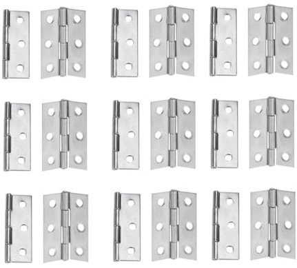 Angoily 20er-packung Scharniere Aus Edelstahl Mit Sanftem Schließmechanismus Für Schranktüren Gebürstetes Nickel Einliegende Scharniere Für Schrankscharniere
