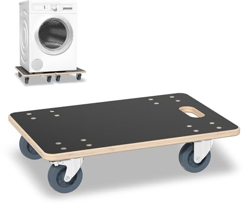 UISEBRT 1 styck transportvagn 600 x 400 x 145 mm rullbrädor transport av vattentäta plattor möbelskoter transportstöd för flyttning möbeltransport, 200 kg lastkapacitet