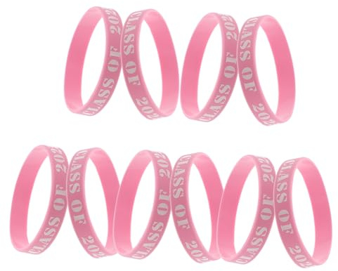 BESTOYARD 10pezzi Braccialetti Silicone Per La Festa Di Laurea Class of Accessori Per Celebrazioni Scolastiche Braccialetti Riutilizzabili Per Eventi Di Graduazione