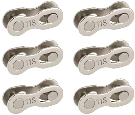 DmDoyy 3 Pares De Eslabones Perdidos De Bicicleta Cadena De Velocidad 11 Reutilizable Plateado Eslabones De Cadena De Bicicleta De Acero Inoxidable, Para Bicicleta De Carretera Y Montaña