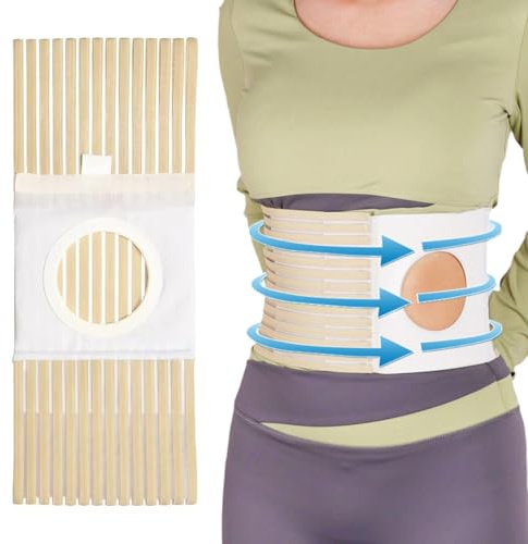 DIFLAX Ceinture de soutien de stomie unisexe, Ceinture de Stomie Unisexe Bandage de Stomie pour Les Patients atteints de colostomie prévenir hernie parastomal (M)