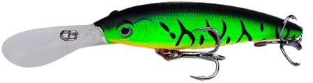 Angelköder-Set - Wobbler Fishing Lure | Fishingg Luree Pike Wobbler Kunstköder | Forellenköder mit harten Bässen für Süßwasser Salzwasser | Destres mit Haken
