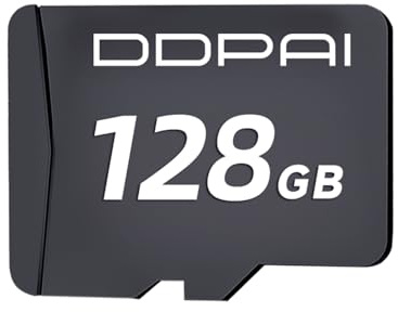 DDPAI Tarjeta SD 128 GB, Tarjeta de Memoria TF A1, U3, V30, Clase 10, Alta Velocidad 4K Ultra HD – Compatible con Dashcam, Smartphone, Tablet, Action CAM y Cámara de Vigilancia | Velocidad de escritura de hasta 85 MB/s, grabación de video 4K, duradera y fiable, para cámara/portátil/teléfono/dron