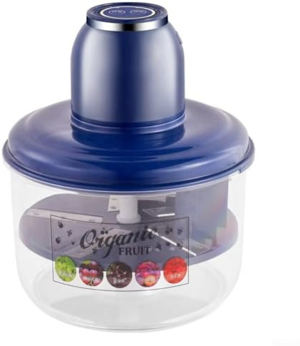 Jotekonoby Pelapatate automatico per aglio e pomodoro, motore brushless da 50 W, acciaio inossidabile 304, funzionamento one-touch, parti staccabili, gadget da cucina (blu)