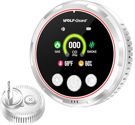 Rauchmelder Gasmelder und CO-Melder Temp Feuchtigkeits-Sensor für Haus HD13