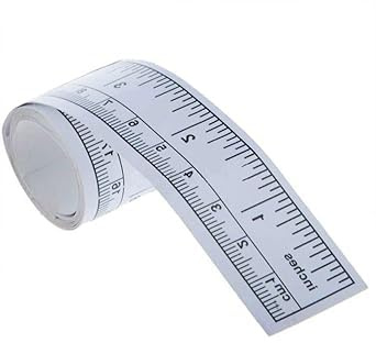 Self-Adhesive Measuring Tape, Double Scale Stick on Workbench Ruler, Peel and Sticky Tape Measure for Work Bench, Saw Table, Drafting Table