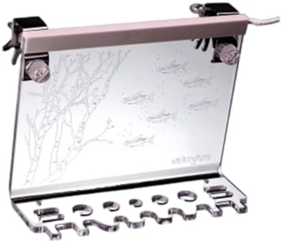 FytStycale Aquarium Tweezer Halter Acryl Werkzeugorganizer für Pflanzenpflege Wandmontiertes Regal mit Dimmbarer Beleuchtung für Aquaristik Heimdekoration, Laternenfisch