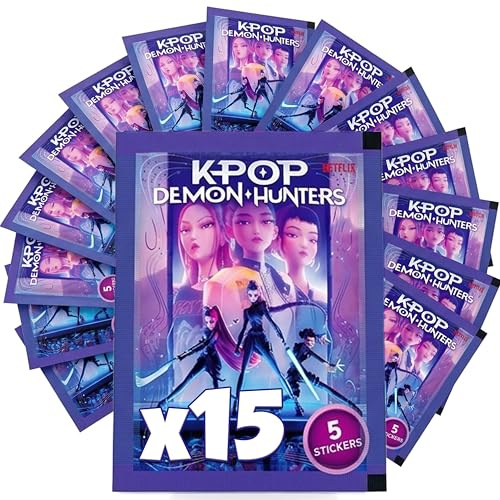 KPop Demon Hunters 15 Packungen mit selbstklebenden Figuren