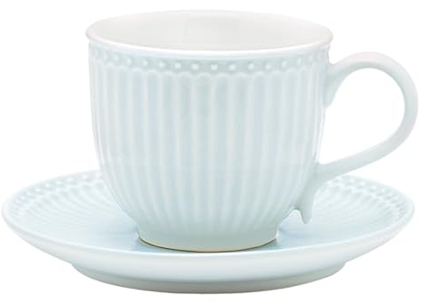 Greengate Tasse mit Untersetzer Alice Pale Blue