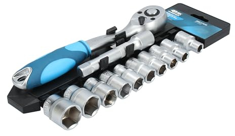 Ferrestock FSKSOC122 1/2 Ratschen-Set mit 72 Zähnen und 10 Stecknüssen